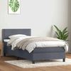 vidaXL Boxspringbett mit Matratze & LED Dunkelgrau 90x220 cm Samt 3316816 Bild 4