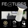 BRILONER - Pilia LED Tischlampe kabellos IP44 mit Touch, dimmbar, warmweißes Licht, Tischlampe Akku, Nachttischlampe, Leselampe, LED Lampe, German Design Award Winner 2026, 15x24 cm, Grau-Anthrazit Bild 4