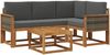 vidaXL Outdoor-Sofagarnitur 5 pcs Natur und Anthrazit Polyester 3385188 Bild 2