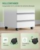Rollcontainer, mobiler Aktenschrank, Schubladenschrank mit 5 Schubladen, Lagerschrank für Büro und Homeoffice, Weiß Bild 5