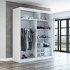 Schwebetürenschrank VIGO 2-türig Schrank 180 cm (mit Spiegel) Farbe: Weiß , sonoma Bild 4