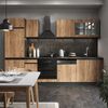 Küchenzeile R-Line Goldkraft Eiche/Anthrazit 300 cm J-Shape, AP Anthrazit Vicco Bild 4