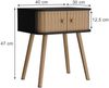Nachttisch Germo Anthrazit/Bambus 2-er Set Vicco Bild 2