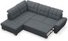 Selsey 'Jamaal' Ecksofa mit Schlaffunktion und Stauraum linksseitig, dunkelgrau Bild 4