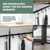 Konsolentisch aus mattschwarzem Metall mit 1 Holzablage, höhenverstellbare Füße Bild 5