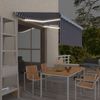vidaXL Markise Manuell Einziehbar mit Rollo LED 3x2,5 m Blau & Weiß 3069381 Bild 2