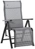 Outsunny Gartenliege Sonnenliege 1 Position verstellbar, Liegestuhl, 1 St, Schwerelosigkeitssessel, Stahl Schwarz+Grau 70 x 65 x 111 cm Bild 5