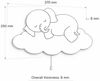 COZYCOLLECTIONS LED Wandleuchte Handbemaltes LED-Wandnachtlicht „Elefant auf der Wolke in Holzoptik, LED, Warmweiß, Montessori: sanftes Licht & eigene Schalter fördern Autonomie Bild 2