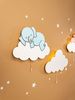 COZYCOLLECTIONS LED Wandleuchte Handbemaltes LED-Wandnachtlicht „Elefant auf der Wolke in Holzoptik, LED, Warmweiß, Montessori: sanftes Licht & eigene Schalter fördern Autonomie Bild 3