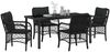 vidaXL Garten Essgruppe mit Kissen 5 pcs Schwarz Poly-Rattan 3380207 Bild 3