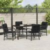 vidaXL Garten Essgruppe mit Kissen 5 pcs Schwarz Poly-Rattan 3380207 Bild 4