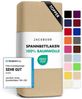 Jacobson Jersey Spannbettlaken Spannbetttuch Baumwolle Bettlaken (Topper 140-160x200 cm, Beige) Bild 4