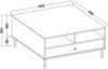 Selsey 'Oktio' Couchtisch mit Schublade und Regalen, schwarz-graphit, ca. 50 x 100 x 65 cm Bild 4