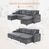 Moderner 4-Personen-Samtsofa mit beidseitigen Chaiselongues,integriertem Stauraum Getränkehaltern USB-Anschlüssen und ausziehbarer Schlaffunktion stilvoll für jedes Wohnzimmer,Samt,Kohleschwarz, Bild 2