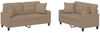 vidaXL 2-tlg. Sofagarnitur mit Kissen Cappuccino-Braun Kunstleder 3201372 Bild 2