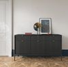 AX LIVING Sideboard mit Schubladen Eternas KSZ154 154 cm Schwarz Bild 2