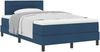 vidaXL Boxspringbett mit Kissen mit Kopfteil Blau 120 x 200 cm Stoff 3338607 Bild 2