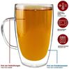 Dimono Tasse Dimono Doppelwandglas 300 ml – Trinkglas mit Griff aus Borosilikatglas, 2-tlg, Borosilikatglas, Wasser- Longdrink- & Cocktailgläser Bild 4