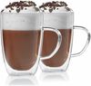 Dimono Tasse Dimono Doppelwandglas 300 ml – Trinkglas mit Griff aus Borosilikatglas, 2-tlg, Borosilikatglas, Wasser- Longdrink- & Cocktailgläser Bild 2