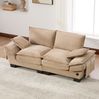 2-Sitzer Sofa aus Corduroy mit USB-Anschluss & Seitentaschen, 190x73x84 cm, Khaki Bild 2
