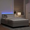 vidaXL Boxspringbett mit Matratze mit LED Taupe 120 x 200 cm Stoff 3342279 Bild 5