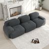 3-Sitzer-Sofa aus Premium-Cordstoff,modular kombinierbar rutschfest ohne Montage ergonomische Armlehnen und hochelastische Polsterung für Wohnzimmer und Schlafzimmer,Premium-Cordstoff,Grey, Bild 2