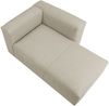 Longchair Armlehne rechts Kattrina Flachgewebe creme Bild 3