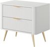 AX LIVING Moderne Nachttisch Vespasia Weiß 63,2 x 55,3 x 38 cm Bild 3