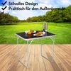 Brixy Campingtisch - klappbar - Gartentisch - 80x60x70 cm - Außen/Innen - Tragegriff - Kompakt - Aluminium - Schwarz Bild 4
