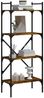 Bücherregal | Standregal 4 Fächer Räuchereiche 56x31,5x138,5cm Holzwerkstoff Bild 3