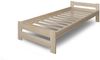 Home Collective Holzbett mit Lattenrost Modern Bett Kiefer Bettgestell Massivholzbett Klassisch (90x200, 120x200, 140x200, 160x200 cm), Einzelbett, Skandi Boho Landhaus Kopfteil flach 100x200 cm natur Bild 3