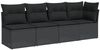 vidaXL Gartensofa mit Kissen 4-Sitzer Schwarz Poly Rattan 365964 Bild 2