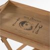 Myflair Möbel & Accessoires Beistelltisch Tabletttisch BON APPETIT braun Holz mit Aufdruck Beistelltisch Esszimm Bild 3