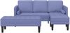 vidaXL Sofa Set mit Kissen 2 pcs Jeans blau Polyester 3329262 Bild 4
