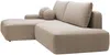 Vente-unique - DAVISO Sofa Stoff Schokoladenbraun - B 164 cm x H 87 cm x L 276 cm Bild 5