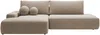 Vente-unique - DAVISO Sofa Stoff Schokoladenbraun - B 164 cm x H 87 cm x L 276 cm Bild 3