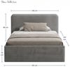 Home Collective Polsterbett Bett mit Stauraum, verstellbarem Lattenrost, viele Größen (Größen: 100x200 120x200 140x200 160x200 180x200 200x200, hochwertiger Kordstoff, made in Germany), wählbare Matratze Federkern oder Kaltschaum, Grau Bild 3