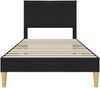 vidaXL Bettrahmen mit Kopfteil Schwarz 90 x 200 cm Stoff 42027560 Bild 4
