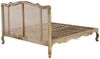 baario Massivholzbett Bett WIENER Geflecht, Massivholz Antik Design Schnitzerei Bild 3