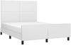 Doppelbett, Polsterbett mit Kopfteil Kunstleder Weiß 140x200 cm Bild 3