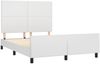Doppelbett, Polsterbett mit Kopfteil Kunstleder Weiß 140x200 cm Bild 4