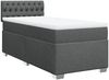vidaXL Boxspringbett mit Matratze Dunkelgrau 100x200 cm Stoff 3288107 Bild 3