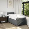 vidaXL Boxspringbett mit Matratze Dunkelgrau 100x200 cm Stoff 3288107 Bild 4