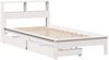 vidaXL Massivholzbett mit Regal ohne Matratze Weiß 90x200 cm Kiefer 3309819 Bild 3