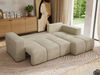 Ecksofa mit Schlaffunktion und Bettkasten, L-form Couch, lose Kissen, Polstersofa - MONIVA - Beige Velours - rechte Seite Bild 3