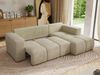 Ecksofa mit Schlaffunktion und Bettkasten, L-form Couch, lose Kissen, Polstersofa - MONIVA - Beige Velours - rechte Seite Bild 4