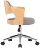 Drehbarer Bürostuhl Taupe Bugholz Bild 4