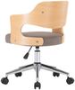 Drehbarer Bürostuhl Taupe Bugholz Bild 5
