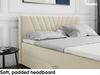 MEBLINI Boxspringbett BERNI 160x200 cm mit Bettkasten - H3B/Creme Samt Polsterbett - Doppelbett mit Topper & Bonellfederkern-Matratze Bild 5