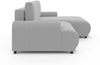 Ecksofa Lounge Schlaffunktion Bettkasten moderne L-Couch Ecke Rechts Hellgrau Bild 4